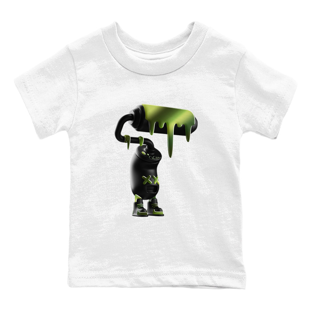 Best Christmas gifts for sneakerheads - Sneaker Tees To Match Air Foamposite One Pine Green Sneakers – 3D Paint Roller Kids T-Shirt White 2