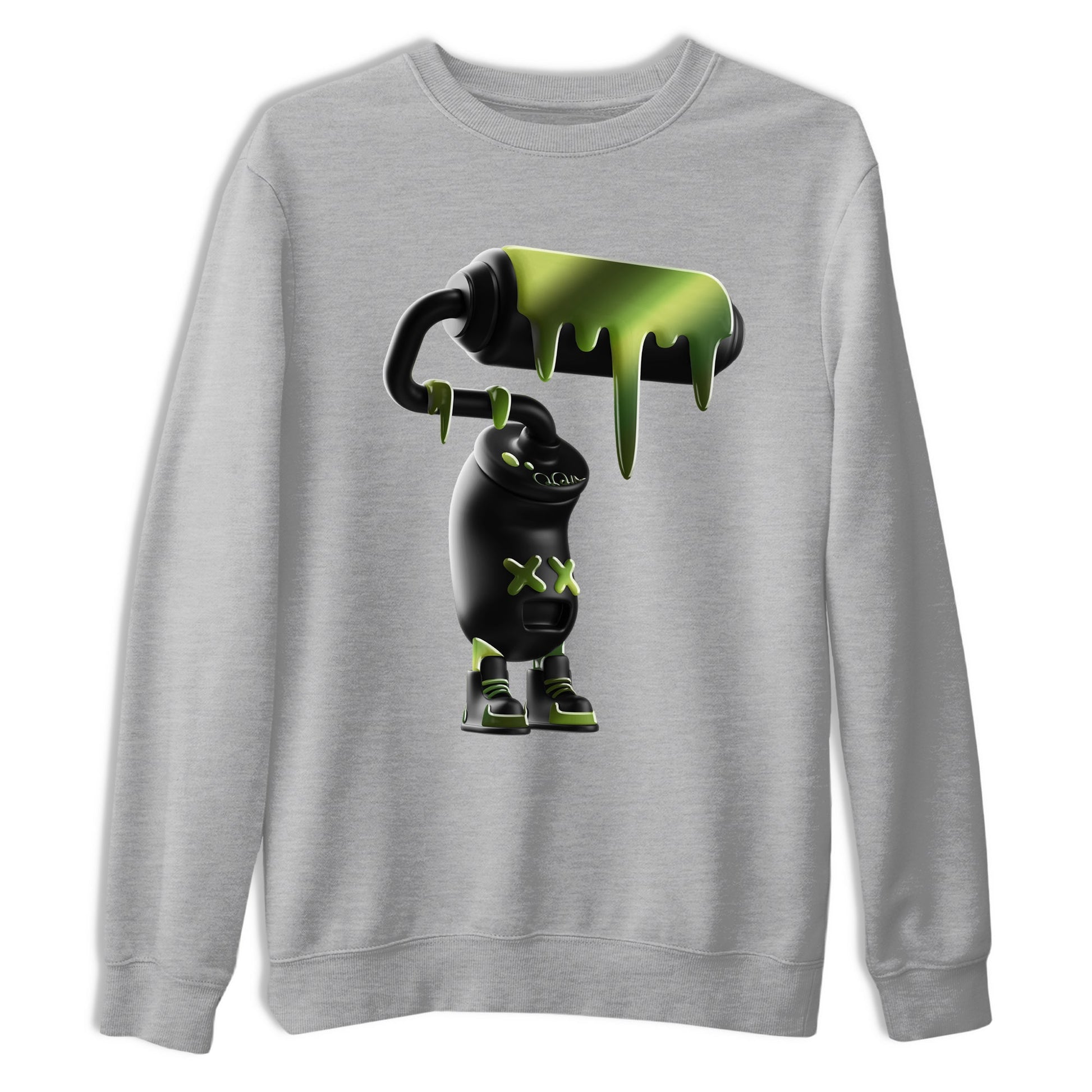 Best Christmas gifts for sneakerheads - Sneaker Tees To Match Air Foamposite One Pine Green Sneakers – 3D Paint Roller Tee Heather Grey 2