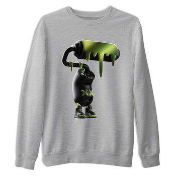 Best Christmas gifts for sneakerheads - Sneaker Tees To Match Air Foamposite One Pine Green Sneakers – 3D Paint Roller Tee Heather Grey 2