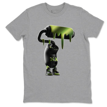 Best Christmas gifts for sneakerheads - Sneaker Tees To Match Air Foamposite One Pine Green Sneakers – 3D Paint Roller Tee Heather Grey 2