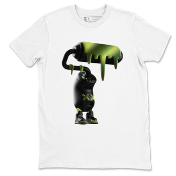 Best Christmas gifts for sneakerheads - Sneaker Tees To Match Air Foamposite One Pine Green Sneakers – 3D Paint Roller Tee White 2
