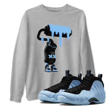 3D Paint Roller sneaker match t-shirt styled to complete your fit with the Air Foamposite One Psychic Blue sneakers, shown in Heather Grey 1.