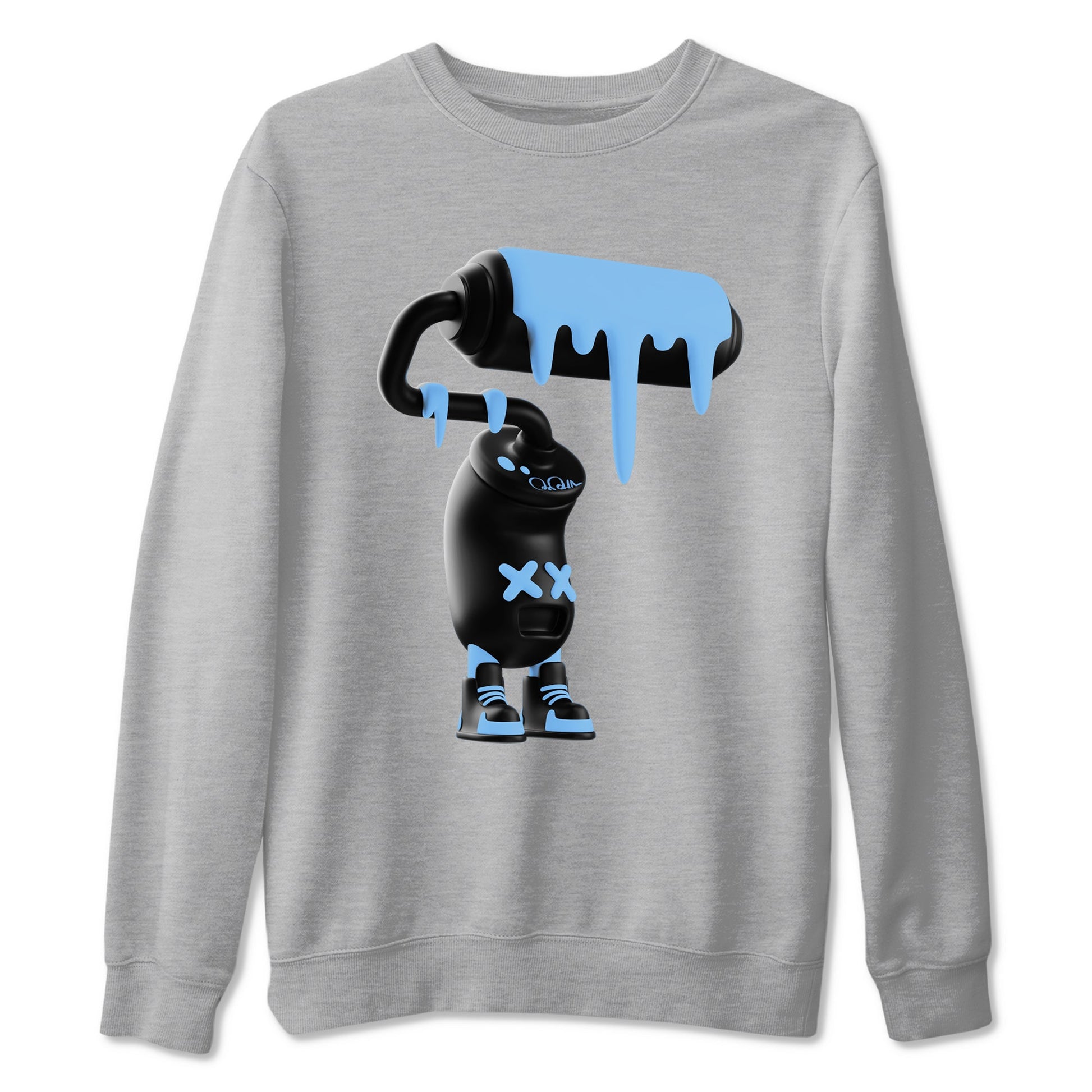 3D Paint Roller sneaker match t-shirt styled to complete your fit with the Air Foamposite One Psychic Blue sneakers, shown in Heather Grey 2.