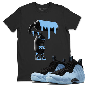 3D Paint Roller sneaker match t-shirt styled to complete your fit with the Air Foamposite One Psychic Blue sneakers, shown in Black 1.