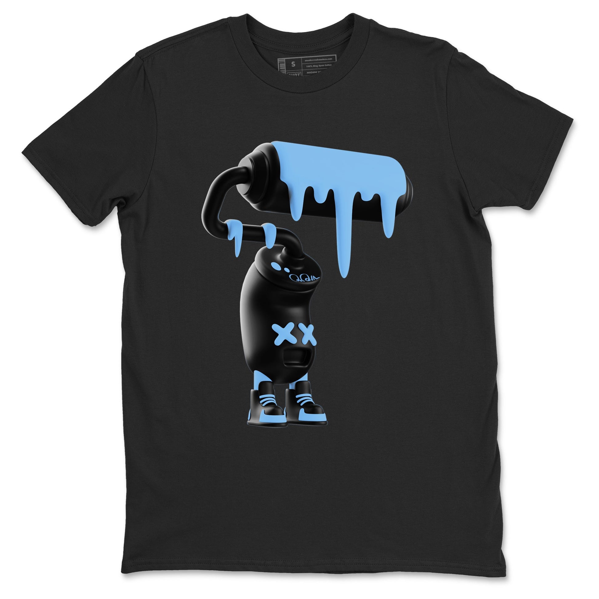 3D Paint Roller sneaker match t-shirt styled to complete your fit with the Air Foamposite One Psychic Blue sneakers, shown in Black 2.