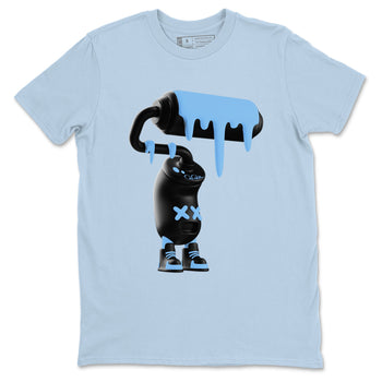 3D Paint Roller sneaker match t-shirt styled to complete your fit with the Air Foamposite One Psychic Blue sneakers, shown in Light Blue 2.
