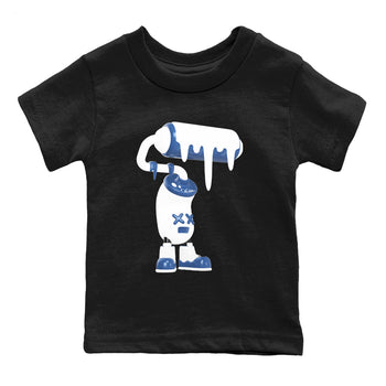 11s Diffused Blue Shirts To Match Jordans 3D Paint Roller sneaker match tees Air Jordan 11 Diffused Blue Tee SNRT Sneaker Release Tees Youth Baby Black 2 crew neck shirts