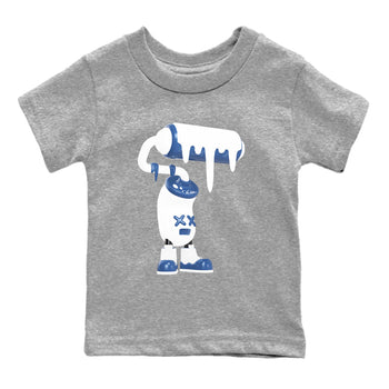 11s Diffused Blue Shirts To Match Jordans 3D Paint Roller sneaker match tees Air Jordan 11 Diffused Blue Tee SNRT Sneaker Release Tees Youth Baby Heather Grey 2 crew neck shirts
