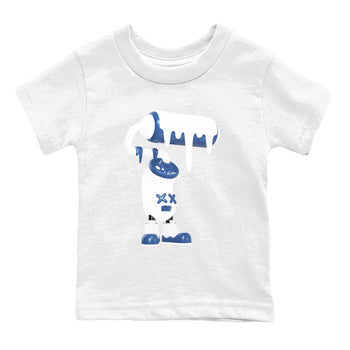 11s Diffused Blue Shirts To Match Jordans 3D Paint Roller sneaker match tees Air Jordan 11 Diffused Blue Tee SNRT Sneaker Release Tees Youth Baby White 2 crew neck shirts