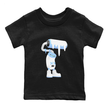 11s Retro Legend Blue shirts to match jordans 3D Paint Roller sneaker match tees Air Jordan 11 Legend Blue best t shirts to wear with jordans SNRT Sneaker Tees Youth Baby Black 2 tee