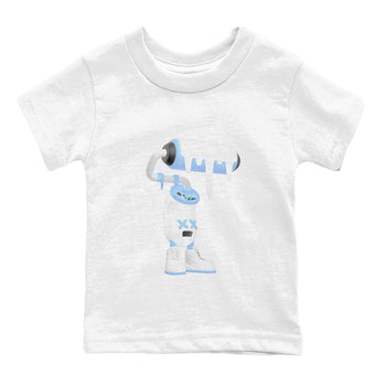11s Retro Legend Blue shirts to match jordans 3D Paint Roller sneaker match tees Air Jordan 11 Legend Blue best t shirts to wear with jordans SNRT Sneaker Tees Youth Baby White 2 tee