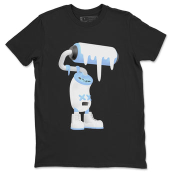 11s Retro Legend Blue shirts to match jordans 3D Paint Roller sneaker match tees Air Jordan 11 Legend Blue best t shirts to wear with jordans SNRT Sneaker Tees unisex cotton Black 2 shirts