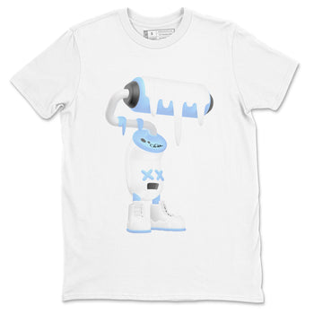 11s Retro Legend Blue shirts to match jordans 3D Paint Roller sneaker match tees Air Jordan 11 Legend Blue best t shirts to wear with jordans SNRT Sneaker Tees unisex cotton White 2 shirts