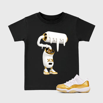 3D Paint Roller affordable baby and kids t-shirt designed to match the Air Jordan 11 Mother's Day, featuring coordinated Black 1 options for the perfect little sneakerhead streetwear look.