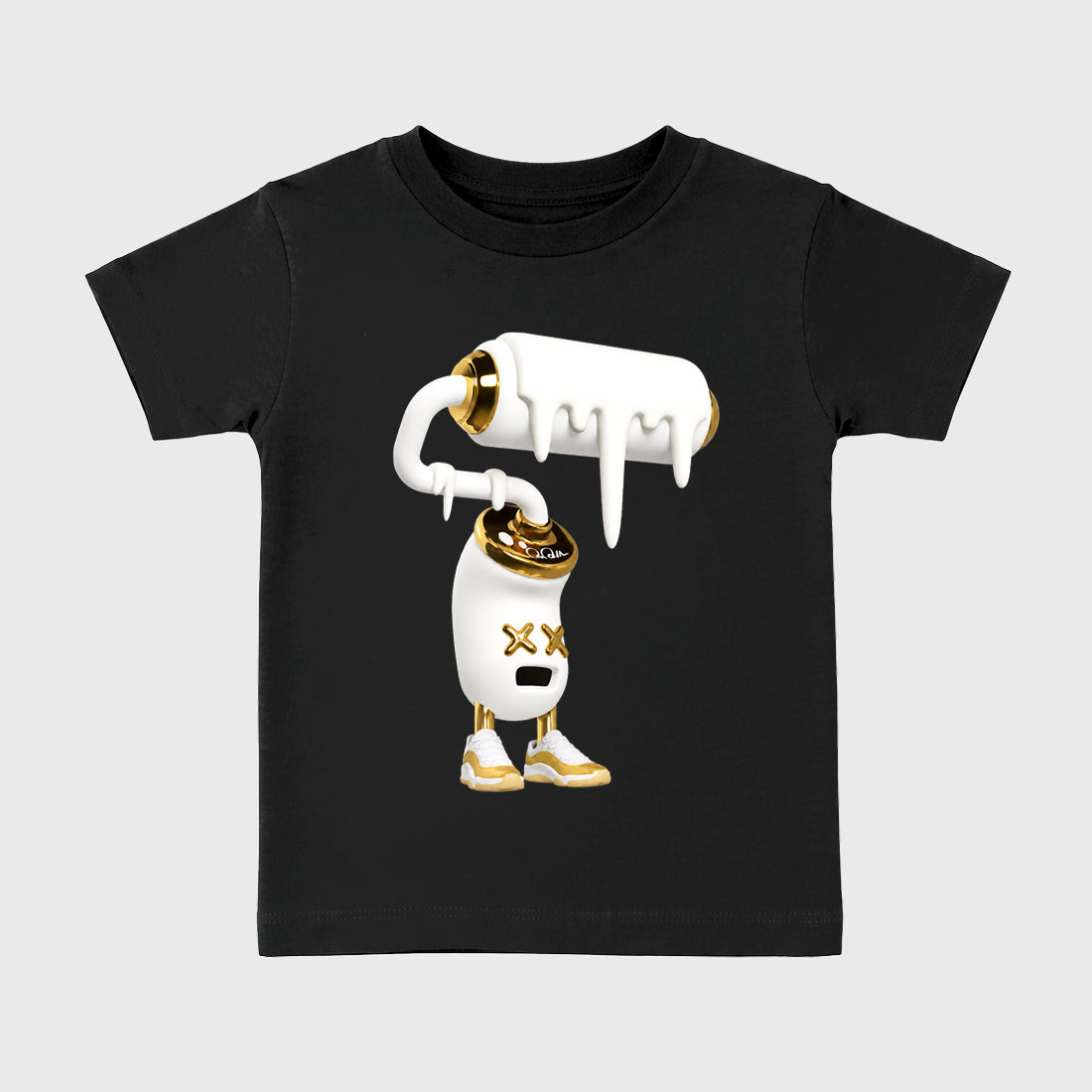 3D Paint Roller affordable baby and kids t-shirt designed to match the Air Jordan 11 Mother's Day, featuring coordinated Black 2 options for the perfect little sneakerhead streetwear look.