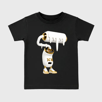 3D Paint Roller affordable baby and kids t-shirt designed to match the Air Jordan 11 Mother's Day, featuring coordinated Black 2 options for the perfect little sneakerhead streetwear look.