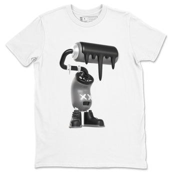 12s Black Wolf Grey shirts to match jordans 3D Paint Roller sneaker match tees Air Jordan 12 Barons match shoes to clothes SNRT Sneaker Tees unisex cotton White 2 shirts
