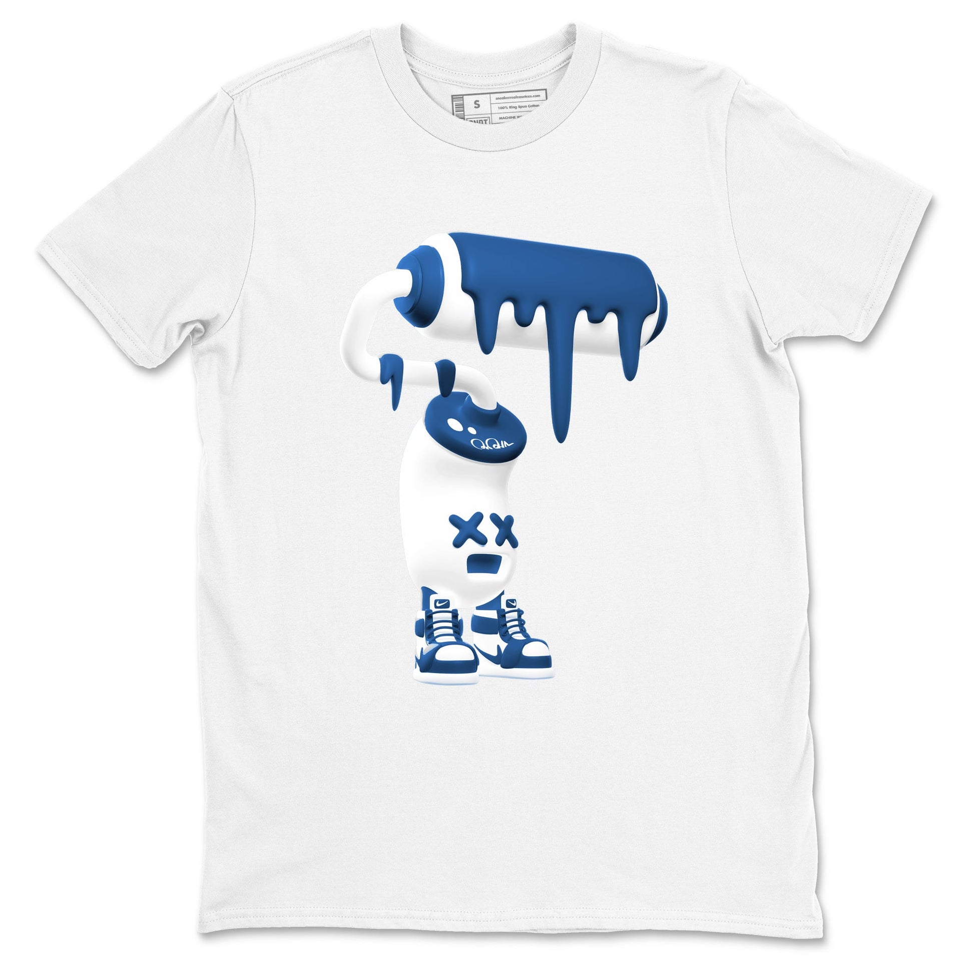 3D Paint Roller sneaker match tees styled to complete your fit with the Air Jordan 12 French Blue sneakers, shown in White 2.