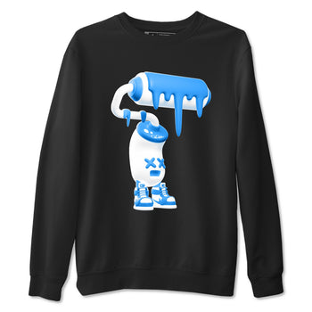3D Paint Roller sneaker match t-shirt styled to complete your fit with the Air Jordan 12 White and University Blue sneakers, shown in Black 2.