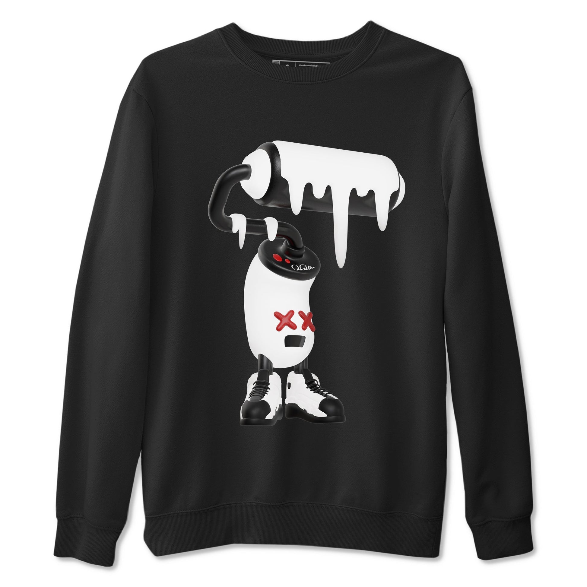 14s Black Toe shirts to match jordans 3D Paint Roller graphic tees Air Jordan 14 Black Toe t shirts to match sneakers SNRT Sneaker Tees unisex cotton Black 2 shirts