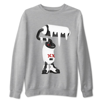 14s Black Toe shirts to match jordans 3D Paint Roller graphic tees Air Jordan 14 Black Toe t shirts to match sneakers SNRT Sneaker Tees unisex cotton Heather Grey 2 shirts