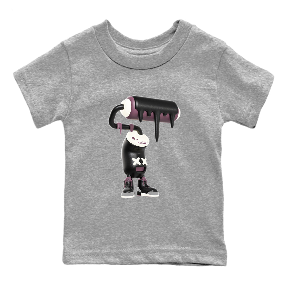 3s A Ma Maniere x Black shirts to match jordans 3D Paint Roller sneaker match tees A Ma Maniere x Air Jordan 3 _hile You Were Sleeping_neaker Release Tees Youth Baby Heather Grey 2 crew neck shirts