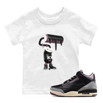 3s A Ma Maniere x Black shirts to match jordans 3D Paint Roller sneaker match tees A Ma Maniere x Air Jordan 3 _hile You Were Sleeping_neaker Release Tees Youth Baby White 1 crew neck shirts