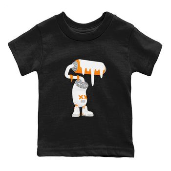 3s Georgia Peach shirt to match jordans 3D Paint Roller sneaker tees Air Jordan 3 Georgia Peach SNRT sneaker release tees baby toddler Black 2 cotton Shirt