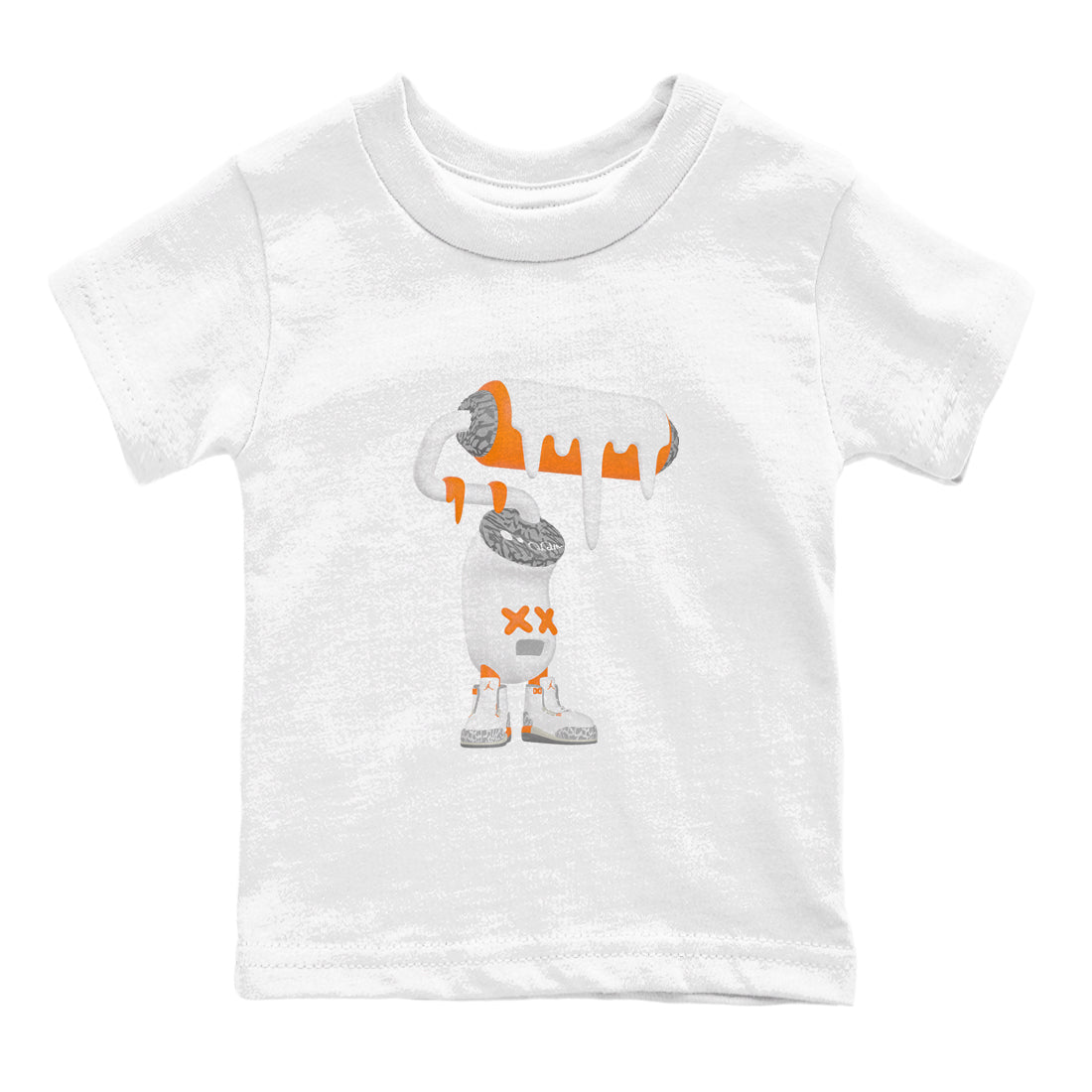 3s Georgia Peach shirt to match jordans 3D Paint Roller sneaker tees Air Jordan 3 Georgia Peach SNRT sneaker release tees baby toddler White 2 cotton Shirt
