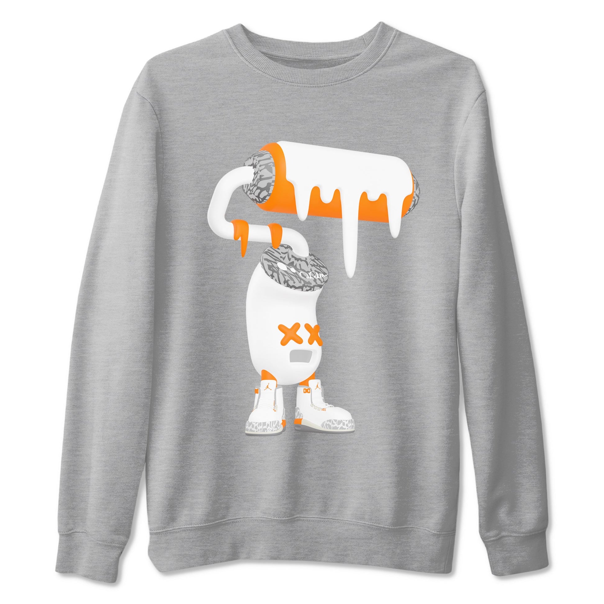 3s Georgia Peach shirt to match jordans 3D Paint Roller sneaker tees Air Jordan 3 Georgia Peach SNRT Sneaker Release Tees unisex cotton Heather Grey 2 crew neck shirt