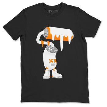 3s Georgia Peach shirt to match jordans 3D Paint Roller sneaker tees Air Jordan 3 Georgia Peach SNRT Sneaker Release Tees unisex cotton Black 2 crew neck shirt