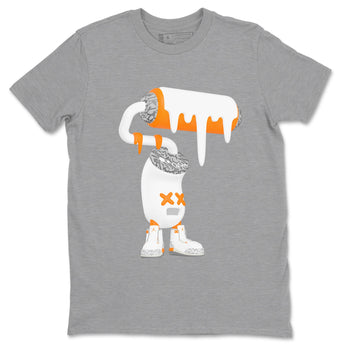 3s Georgia Peach shirt to match jordans 3D Paint Roller sneaker tees Air Jordan 3 Georgia Peach SNRT Sneaker Release Tees unisex cotton Heather Grey 2 crew neck shirt