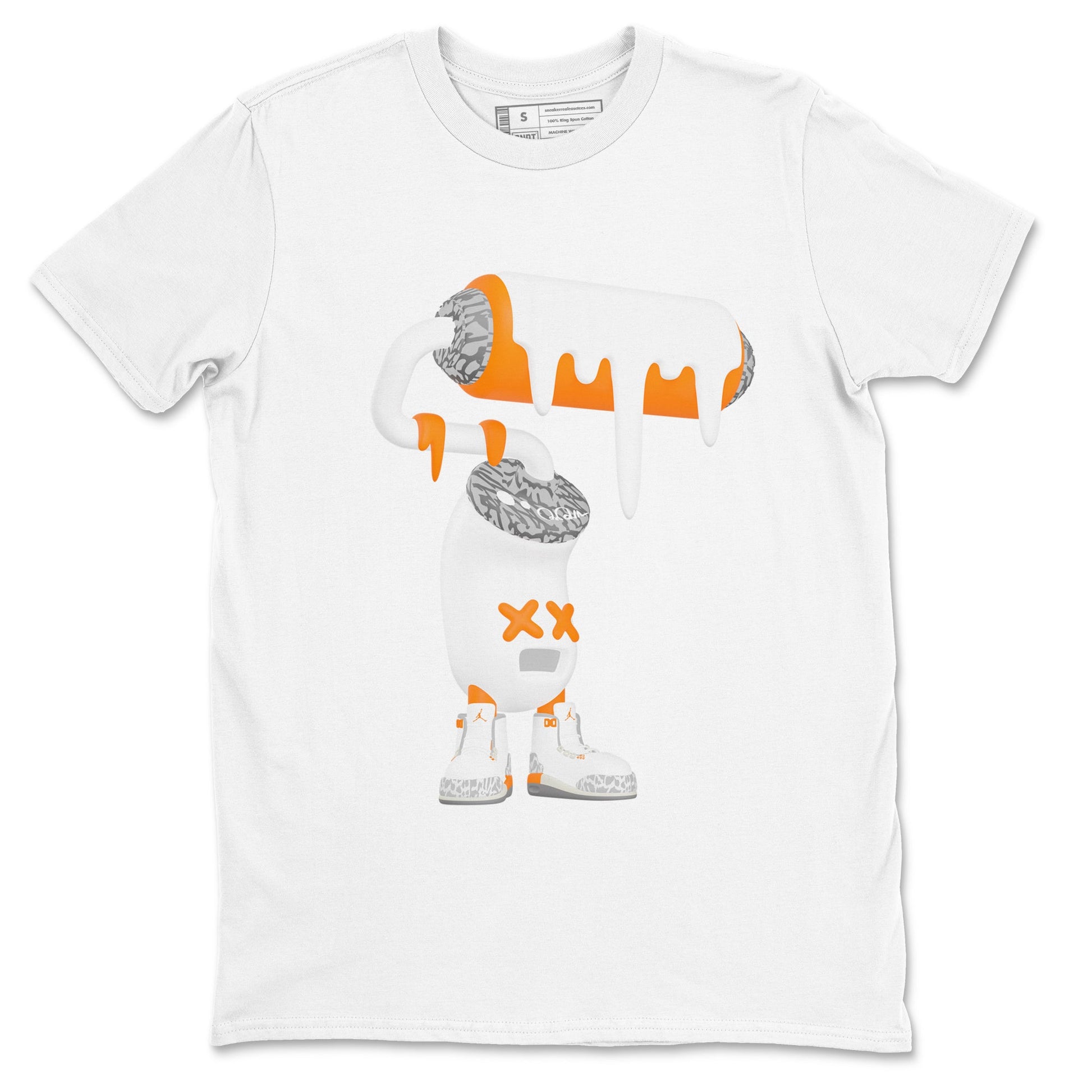 3s Georgia Peach shirt to match jordans 3D Paint Roller sneaker tees Air Jordan 3 Georgia Peach SNRT Sneaker Release Tees unisex cotton White 2 crew neck shirt