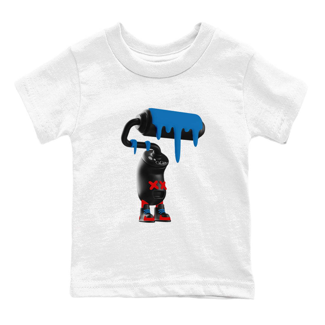 3D Paint Roller baby and kids t-shirt crafted for little sneakerheads to shine with the Air Jordan 3 Rare Air sneakers, displayed in White 2.