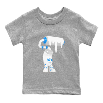Air Jordan 4 Industrial Blue shirt to match jordans 3D Paint Roller sneaker tees Air Jordan 4 Military Blue SNRT sneaker release tees baby toddler Heather Grey 2 cotton Shirt