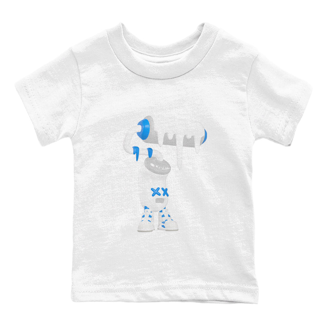 Air Jordan 4 Industrial Blue shirt to match jordans 3D Paint Roller sneaker tees Air Jordan 4 Military Blue SNRT sneaker release tees baby toddler White 2 cotton Shirt