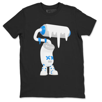 Air Jordan 4 Industrial Blue shirt to match jordans 3D Paint Roller sneaker tees Air Jordan 4 Military Blue SNRT Sneaker Release Tees unisex cotton Black 2 crew neck shirt