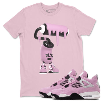 4s Retro Orchid shirts to match jordans 3D Paint Roller sneaker match tees Air Jordan 4 WMNS Orchid match shoes to clothes SNRT Sneaker Tees unisex cotton Pink 1 shirts