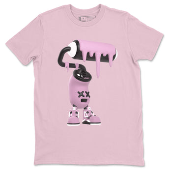 4s Retro Orchid shirts to match jordans 3D Paint Roller sneaker match tees Air Jordan 4 WMNS Orchid match shoes to clothes SNRT Sneaker Tees unisex cotton Pink 2 shirts