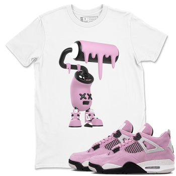 4s Retro Orchid shirts to match jordans 3D Paint Roller sneaker match tees Air Jordan 4 WMNS Orchid match shoes to clothes SNRT Sneaker Tees unisex cotton White 1 shirts