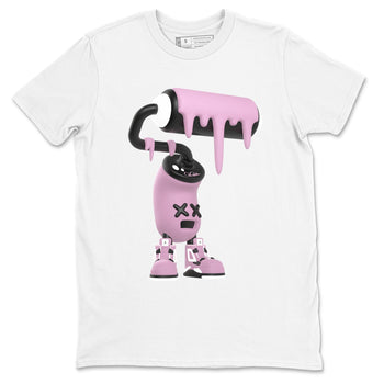 4s Retro Orchid shirts to match jordans 3D Paint Roller sneaker match tees Air Jordan 4 WMNS Orchid match shoes to clothes SNRT Sneaker Tees unisex cotton White 2 shirts