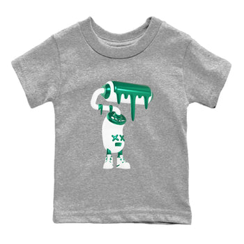 4s Oxidized Green shirts to match jordans 3D Paint Roller sneaker match tees Air Jordan 4 Oxidized Green SNRT Sneaker Tees streetwear brand Baby and Youth Heather Grey 2 cotton tee