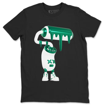 4s Oxidized Green shirts to match jordans 3D Paint Roller sneaker match tees Air Jordan 4 Oxidized Green SNRT Sneaker Tees streetwear brand Black 2 unisex cotton tee