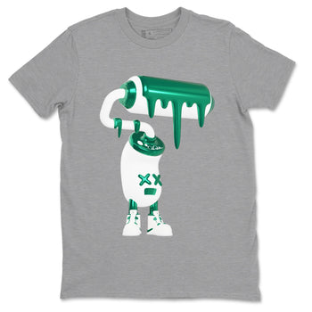 4s Oxidized Green shirts to match jordans 3D Paint Roller sneaker match tees Air Jordan 4 Oxidized Green SNRT Sneaker Tees streetwear brand Heather Grey 2 unisex cotton tee