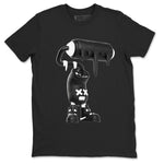 4s White Thunder shirts to match jordans 3D Paint Roller sneaker match tees Air Jordan 4 White Thunder SNRT Sneaker Release Tees unisex cotton Black 2 crew neck shirts