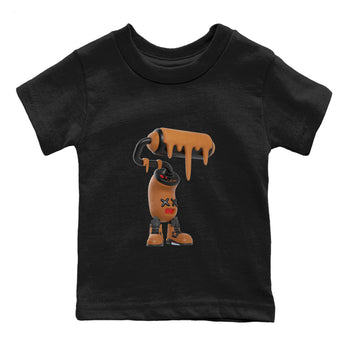 5s Archaeo Brown shirts to match jordans 3D Paint Roller sneaker match tees Air Jordan 5 Archaeo Brown match shoes to clothes SNRT Sneaker Tees Youth Baby Black 2 tee