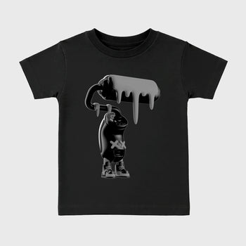 Sneaker match tees – Sneaker Tees To Match Air Jordan 6 Cap and Gown Shoes – 3D Paint Roller Kids T-Shirt Black 2