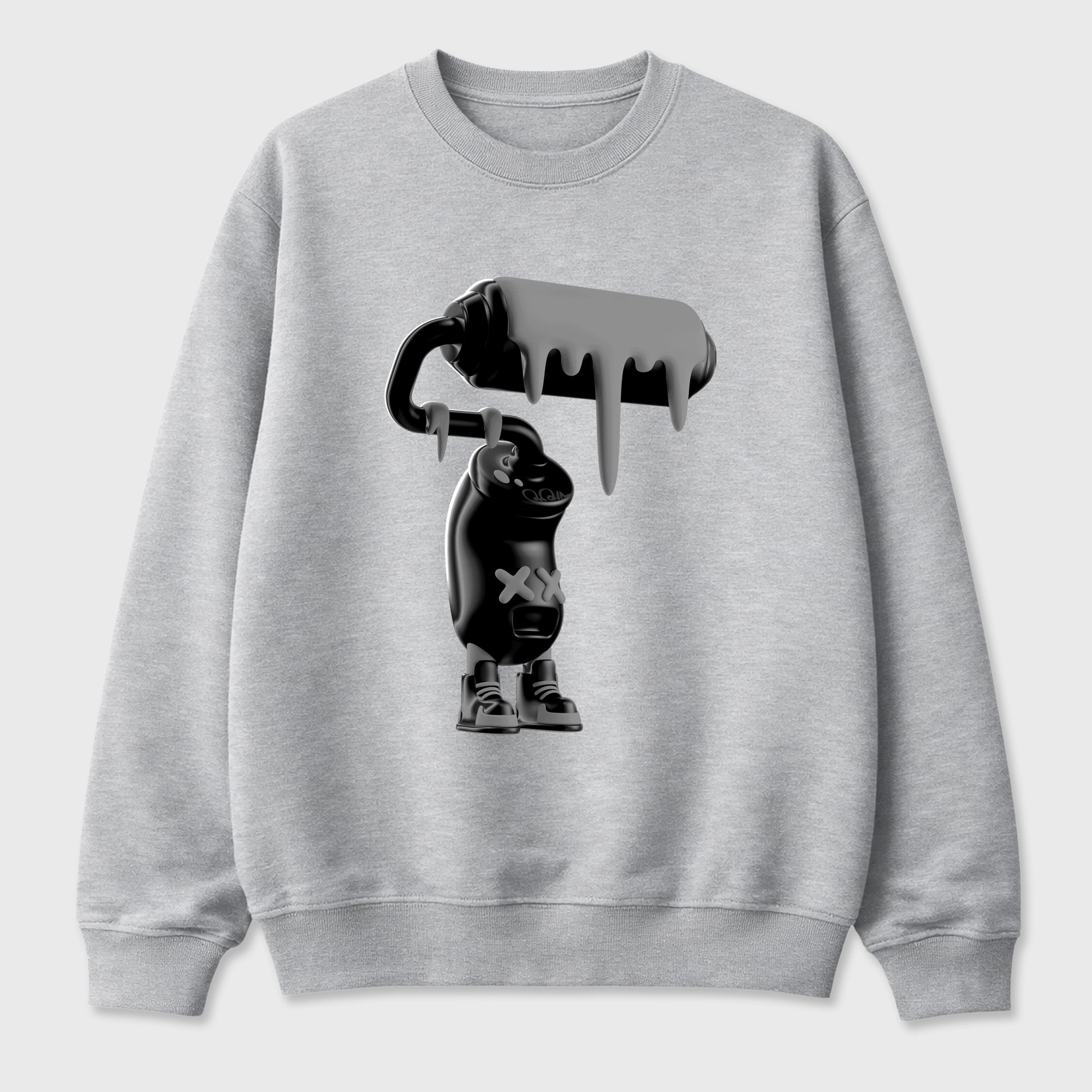 Sneaker match tees – Sneaker Tees To Match Air Jordan 6 Cap and Gown Shoes – 3D Paint Roller Tee Heather Grey 2