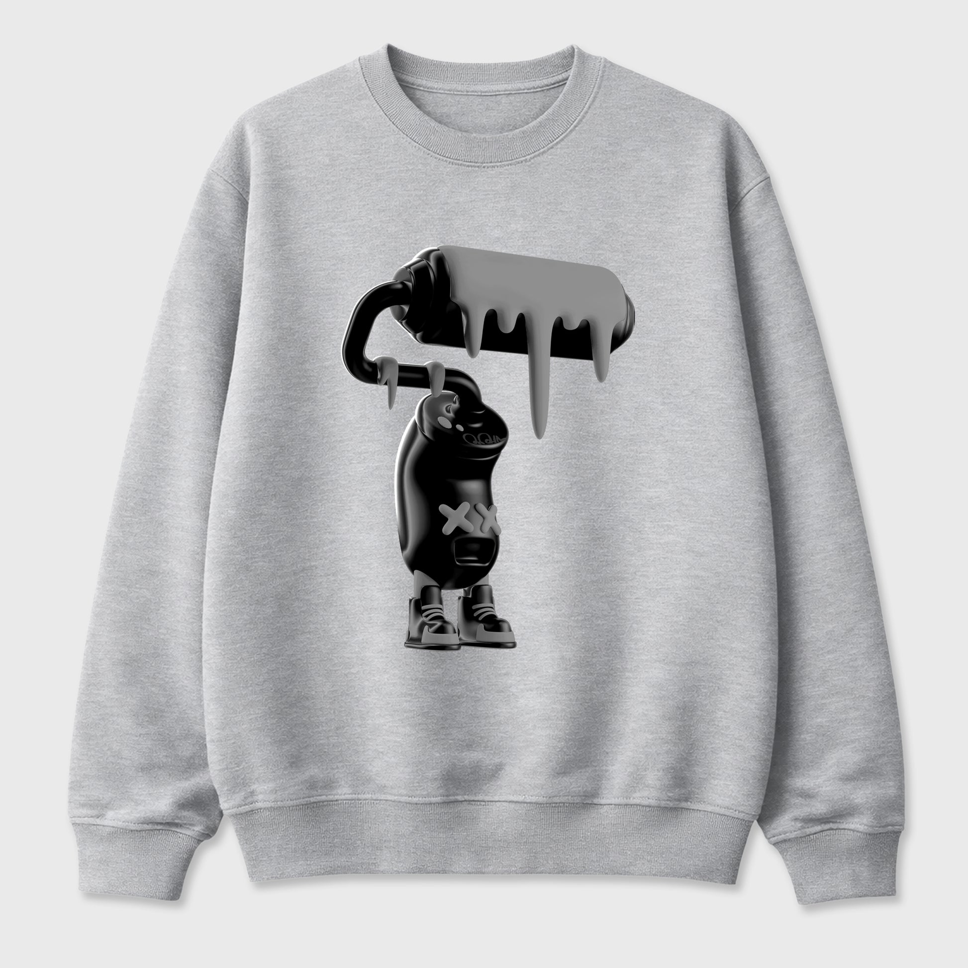 Sneaker match tees – Sneaker Tees To Match Air Jordan 6 Cap and Gown Shoes – 3D Paint Roller Tee Heather Grey 2