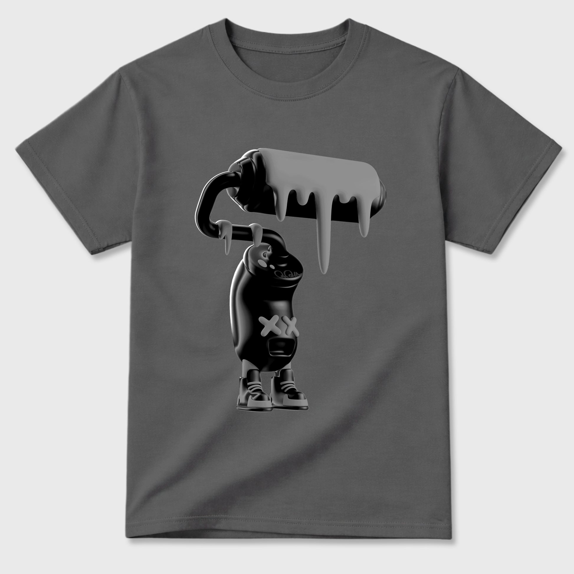 Sneaker match tees – Sneaker Tees To Match Air Jordan 6 Cap and Gown Shoes – 3D Paint Roller Tee Cool Grey 2